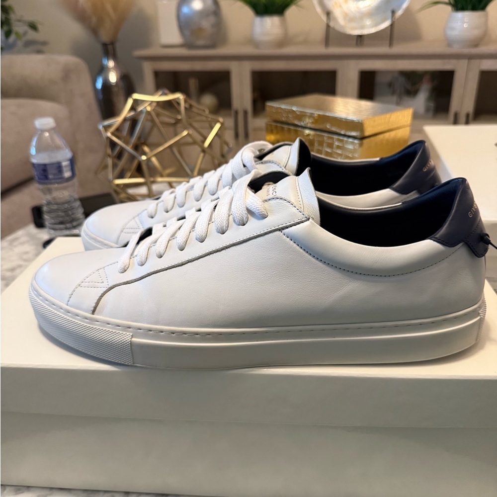 Givenchy White and Dark Blue Men's Sneakers